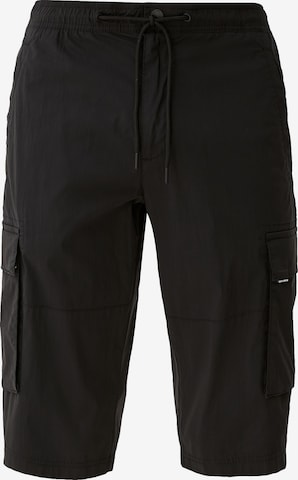 Regular Pantalon cargo s.Oliver en noir : devant