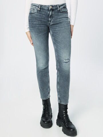 ONLY Slimfit Jeans 'SUI' in Grijs: voorkant