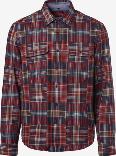 Finshley & Harding London Overhemd in de kleur Blauw / Geel / Rood / Offwhite, Productweergave