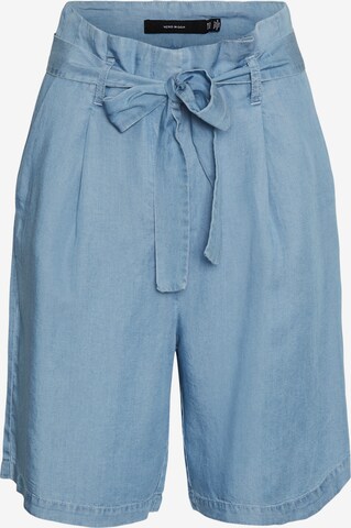 VERO MODA - Pantalón plisado 'Vivian Aneve' en azul: frente