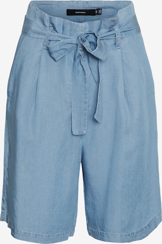 VERO MODA Loose fit Pleat-front trousers 'Vivian Aneve' in Blue: front