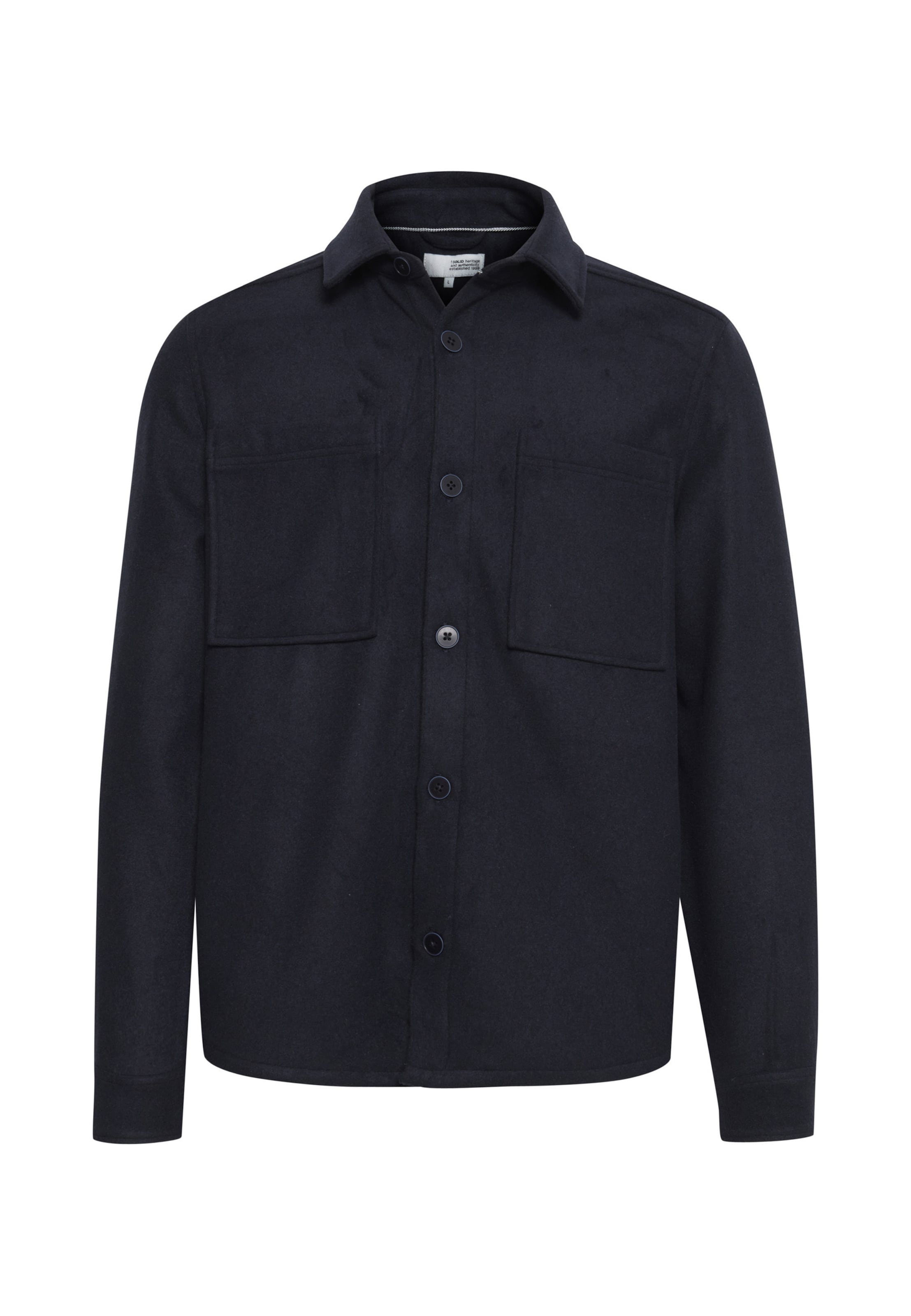 Chemise !Solid en bleu : devant