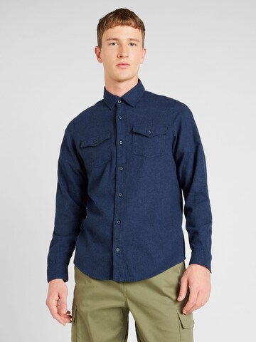 Coupe regular Chemise BURTON MENSWEAR LONDON en bleu : devant