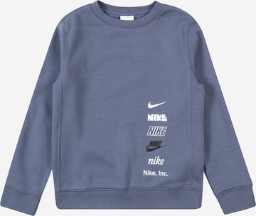 Nike Sportswear Sweatshirt in Blue: front