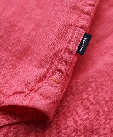 Superdry Comfort fit Button Up Shirt in Pink