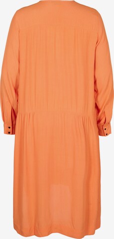 Zizzi Shirt Dress 'Alex' in Orange