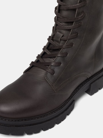 Bianco Lace-Up Ankle Boots 'GOYA' in Brown