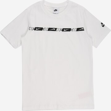Nike Sportswear Тениска 'Repeat' в бяло: отпред
