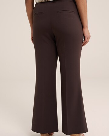 évasé Pantalon à plis WE Fashion en marron