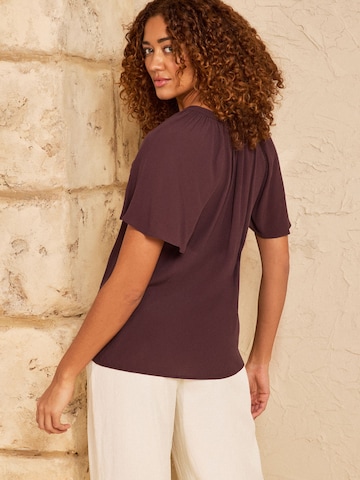 Camicia da donna di love & roses in marrone