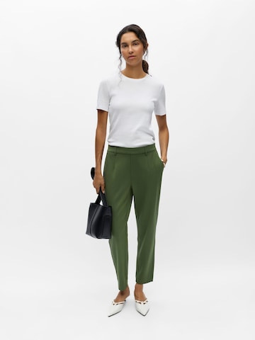 OBJECT Slim fit Pleat-front trousers 'OBJIlisa' in Green