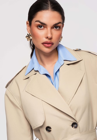 Manteau mi-saison 'OW-COLC-0117' Ombre en beige