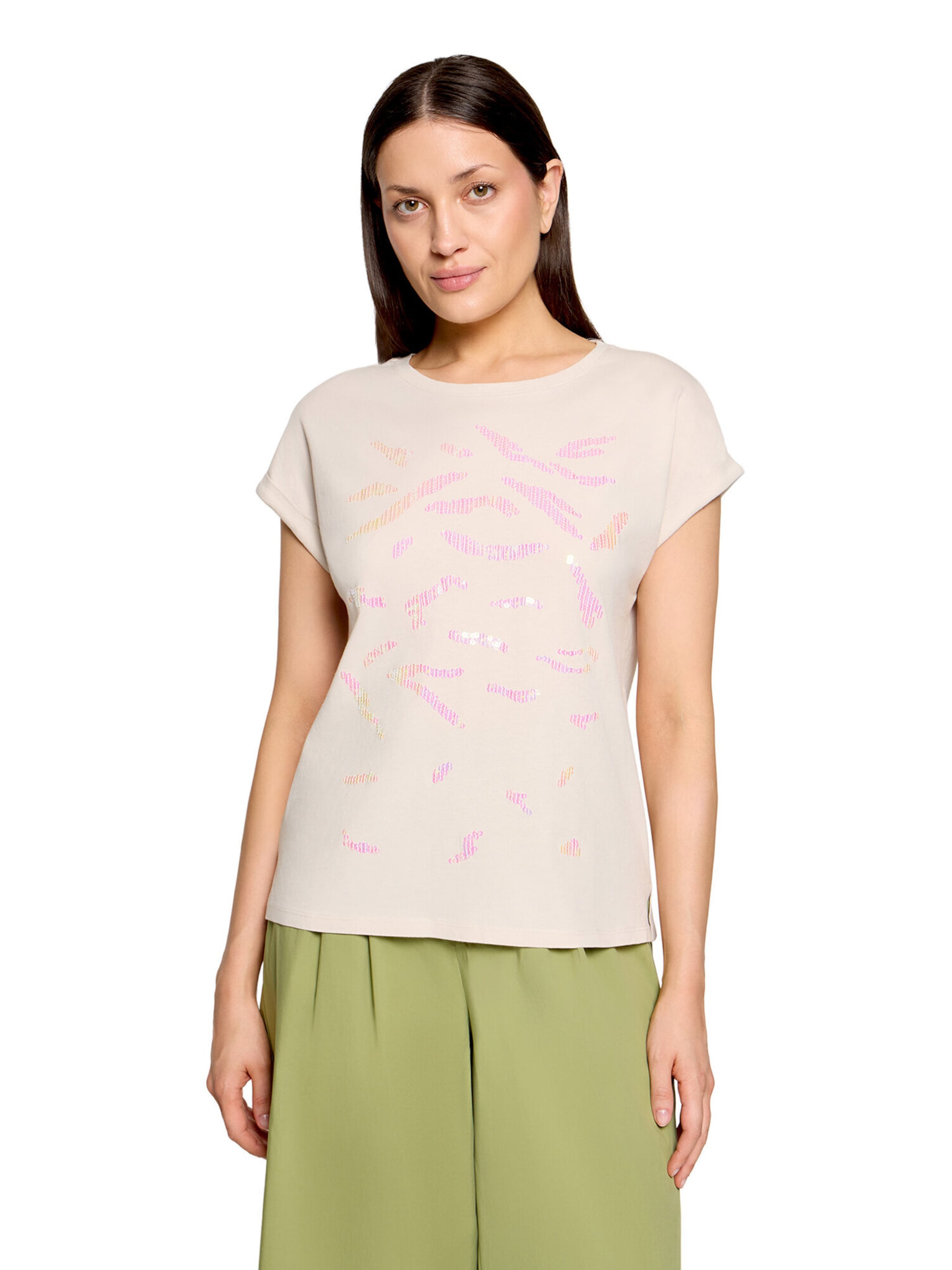 Cartoon Shirt in Beige: front