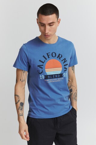 T-Shirt BLEND en bleu : devant
