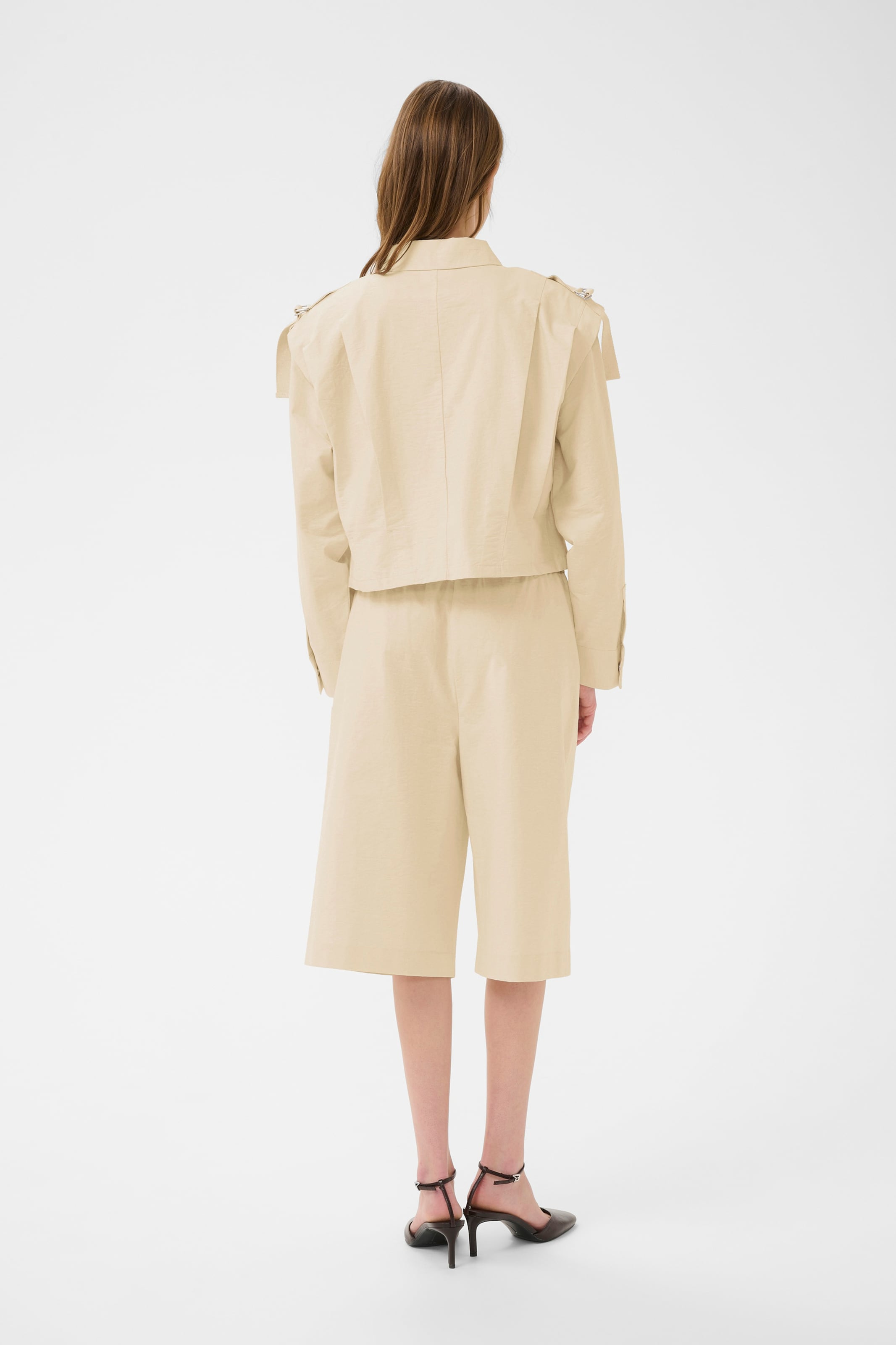 KAREN BY SIMONSEN Wide leg Trousers 'KBFalka' in Beige