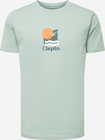 Cleptomanicx T-Shirt 'Camper Möwe' in Grün: predná strana