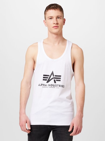 ALPHA INDUSTRIES T-shirt i vit: framsida