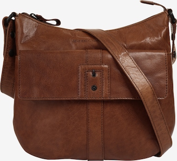 Spikes & Sparrow - Bolso de hombro en marrón: frente