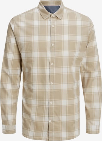 Camicia 'GINGHAM' di JACK & JONES in beige: frontale