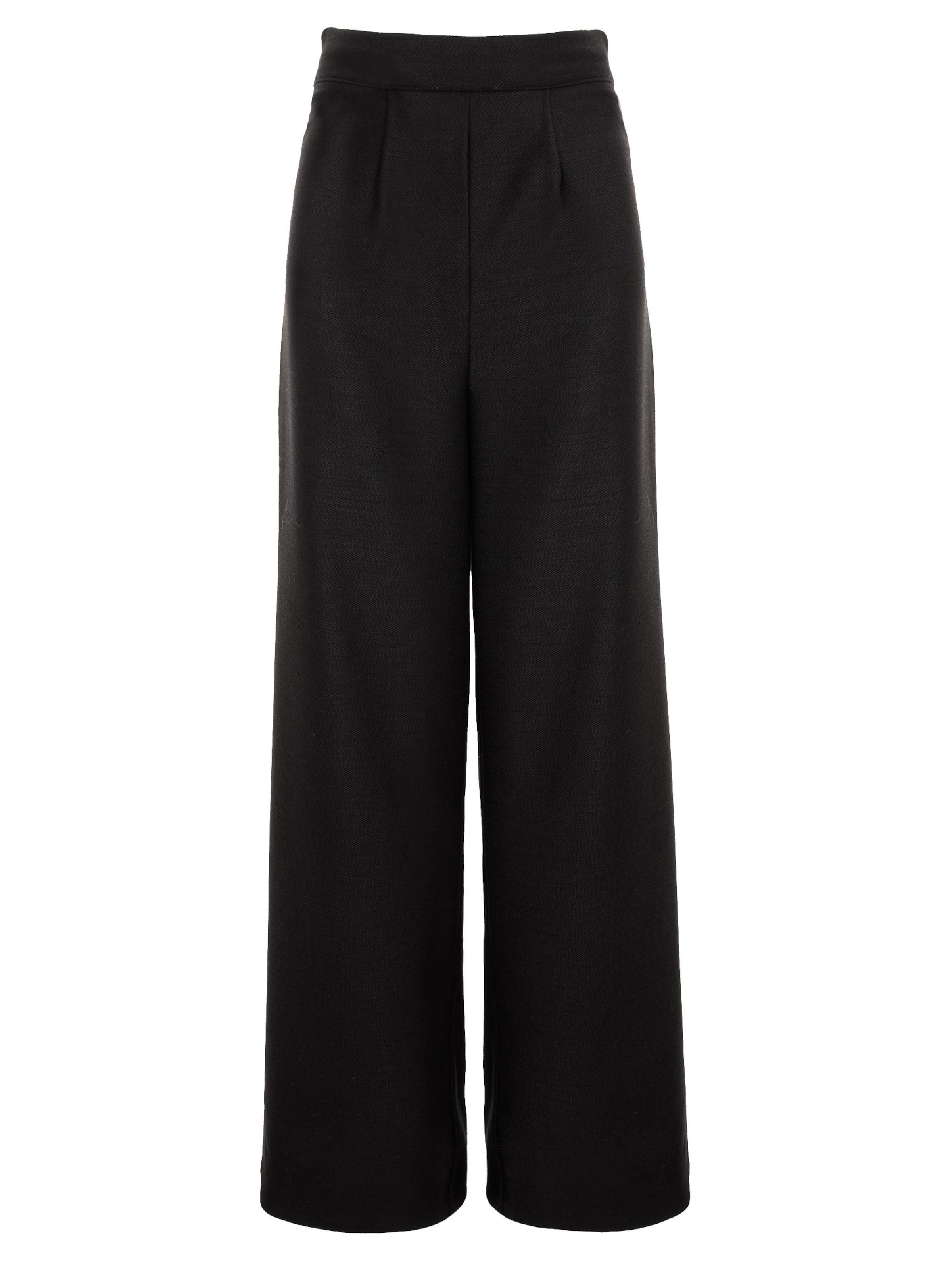 Wide leg Pantaloni 'Wool Wide Leg' di AVENUE N°29 in nero: frontale