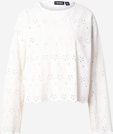 PIECESBluza 'PCTARMORINE' - bijela boja: prednji dio