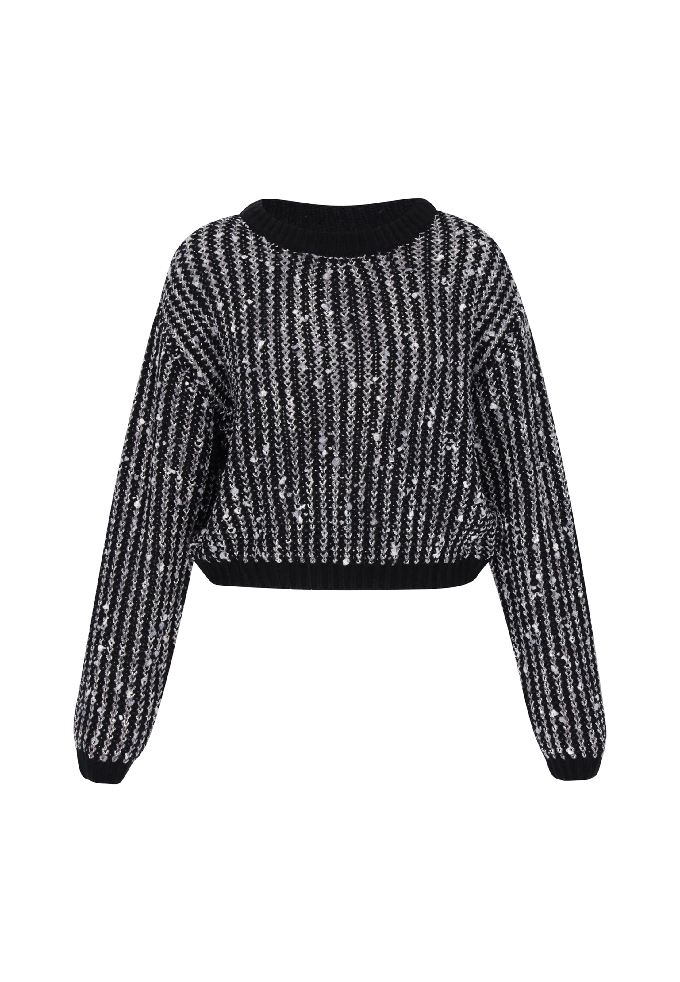 myMo ROCKS Pullover in Schwarz: Vorderseite