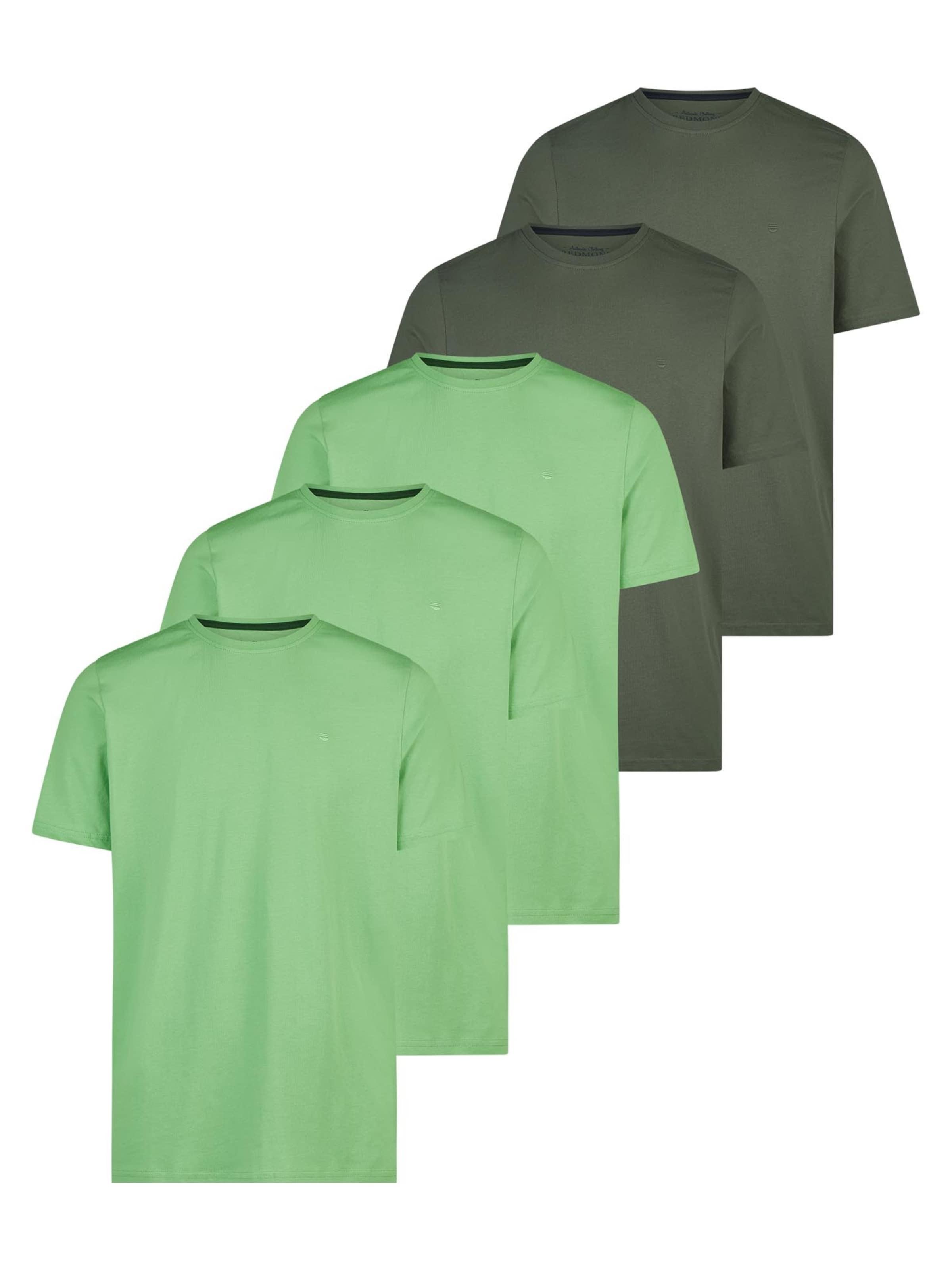 redmond Shirt 'Basic'‌‌‌‌‌‌ in Grün: Vorderseite
