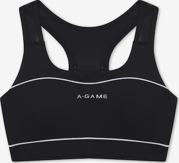 A-GameBustier Sportski grudnjak 'Aura' - crna boja: prednji dio
