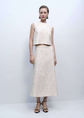 MANGO Top 'Floc' in White