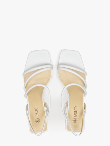 Estro Sandalen met riem '195-301' in Wit