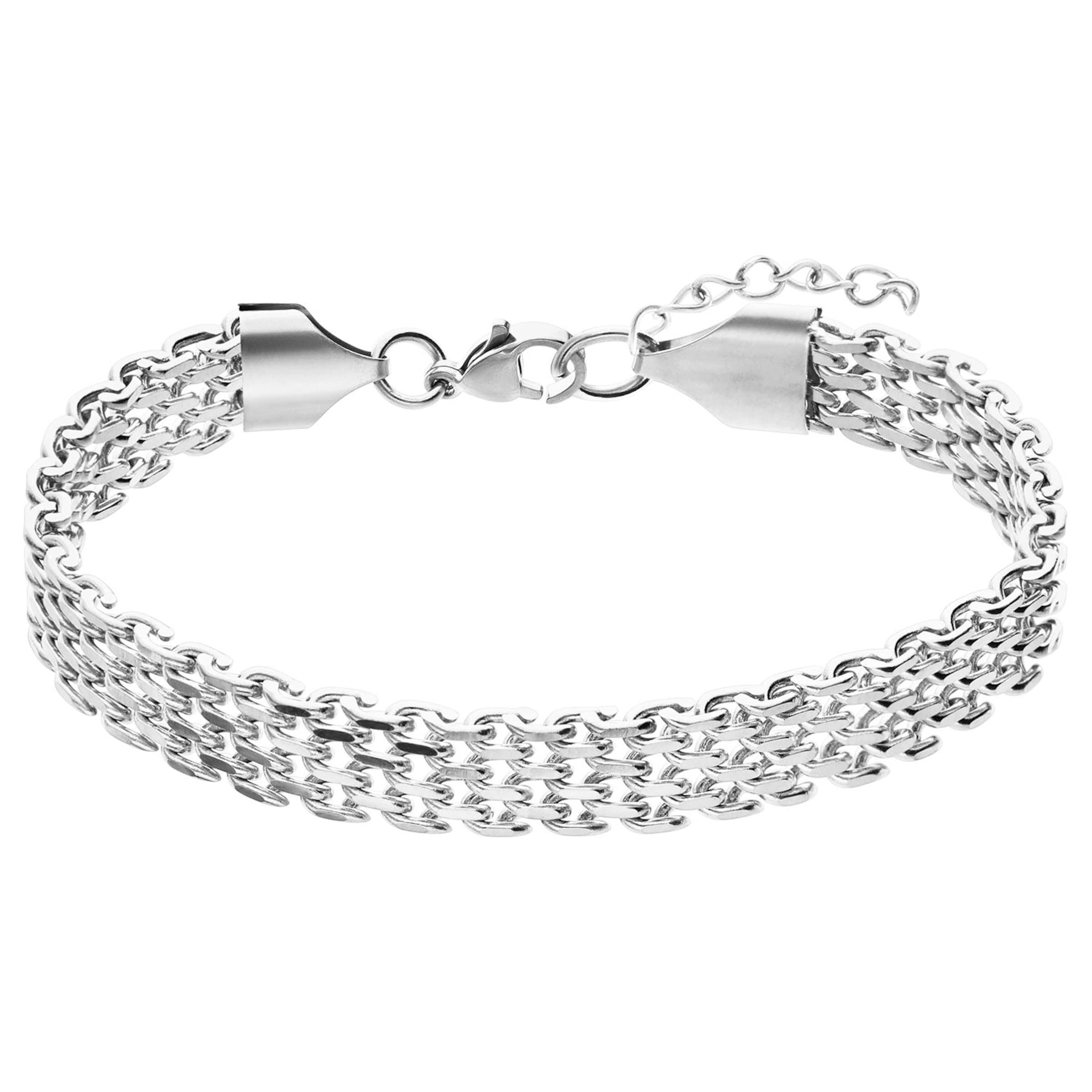 Lucardi Armband in Silber: Vorderseite