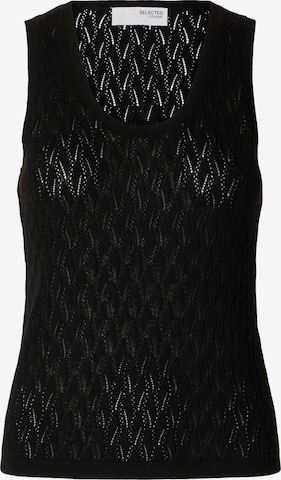 Tops en tricot 'SLFAgny' SELECTED en noir : devant