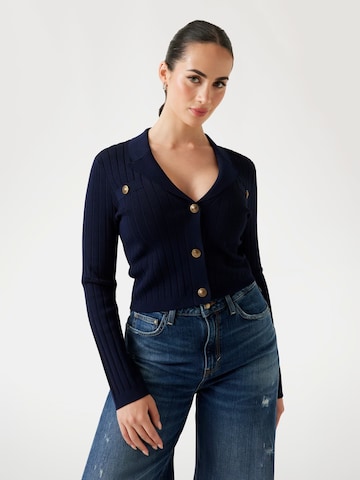 GUESS Knit Cardigan in Blue: front