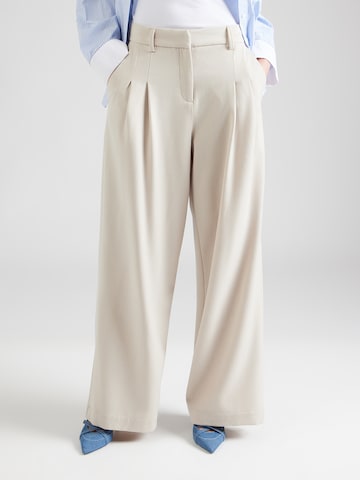 MSCH COPENHAGEN Широкий Брюки со складками 'Henrika' в Бежевый: спереди