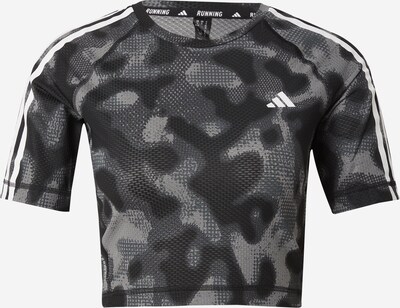 ADIDAS PERFORMANCE Functioneel shirt 'Own the Run' in de kleur Grijs / Zwart / Wit, Productweergave