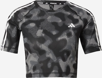ADIDAS PERFORMANCE Funksjonsskjorte 'Own the Run' i grå / svart / hvit, Produktvisning