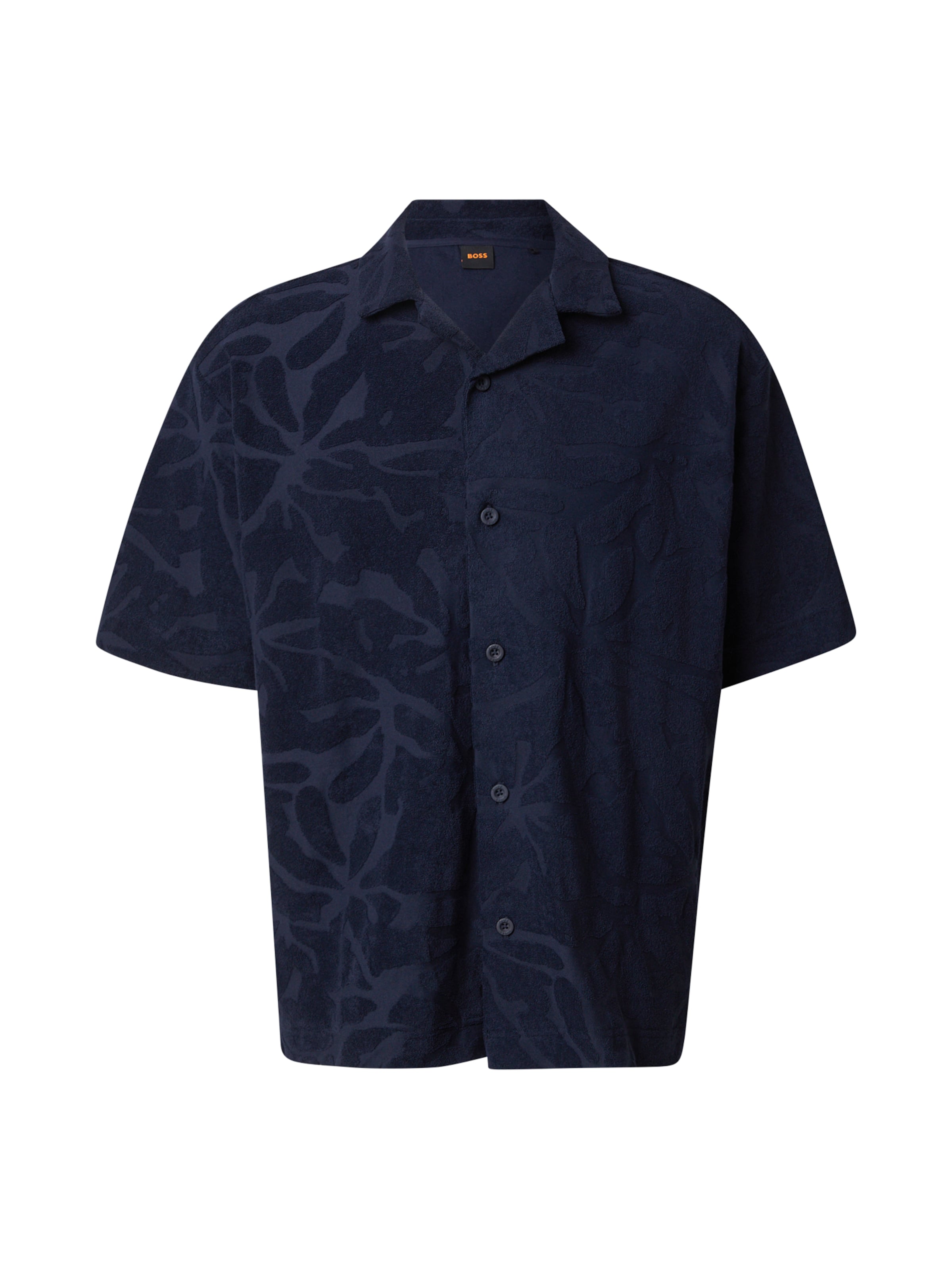 BOSS Comfort fit Overhemd 'We_Flower' in Blauw: voorkant