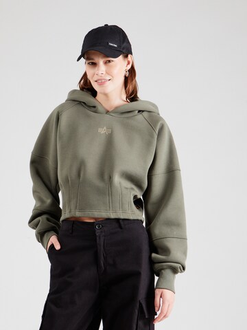 ALPHA INDUSTRIES Sweatshirt in Groen: voorkant