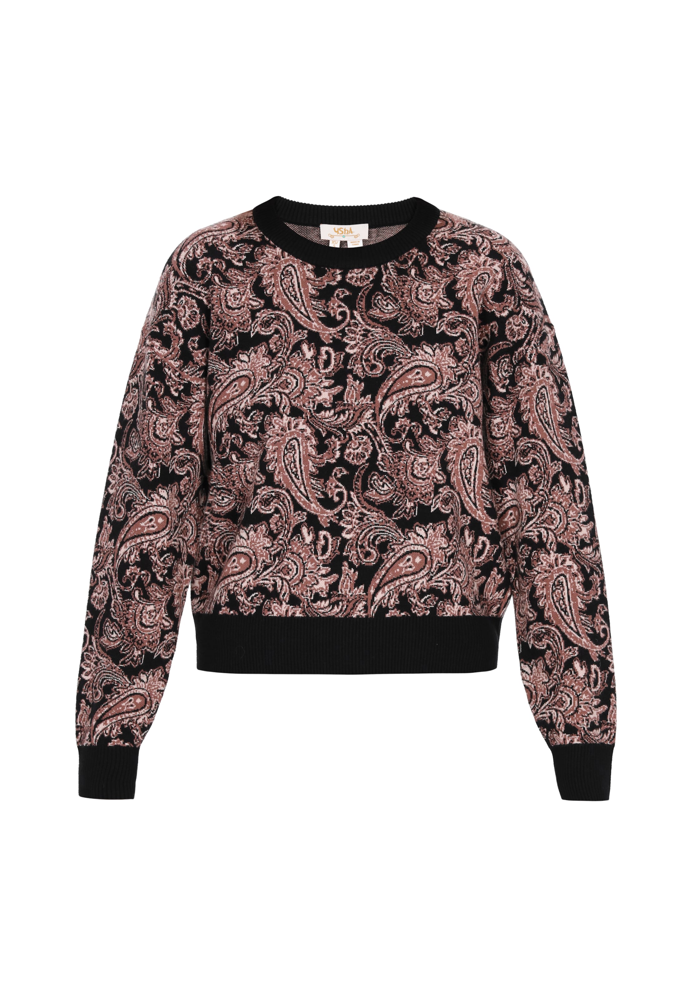 usha FESTIVAL Pulover | črna barva: sprednja stran