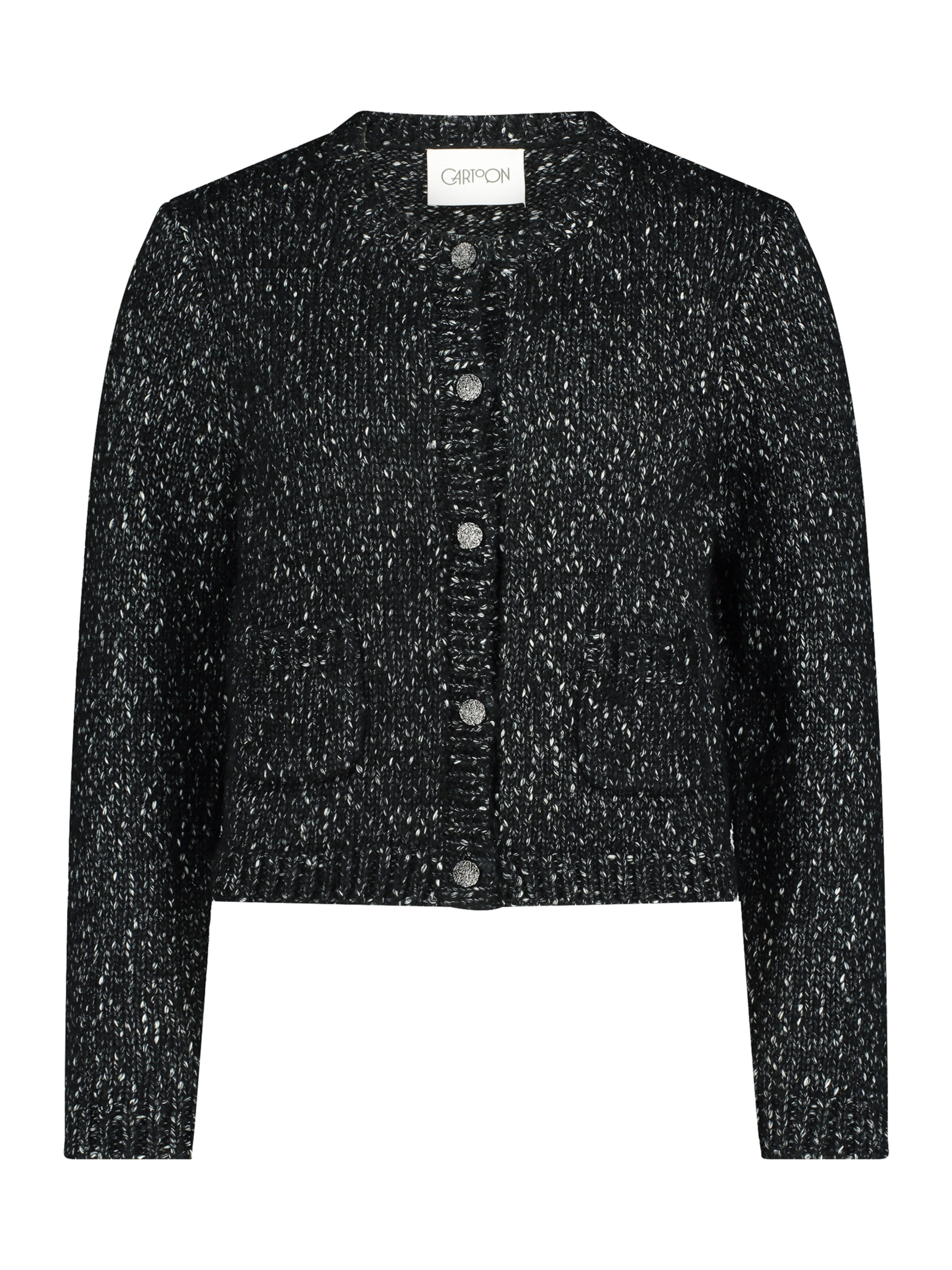 Cardigan Cartoon en noir : devant