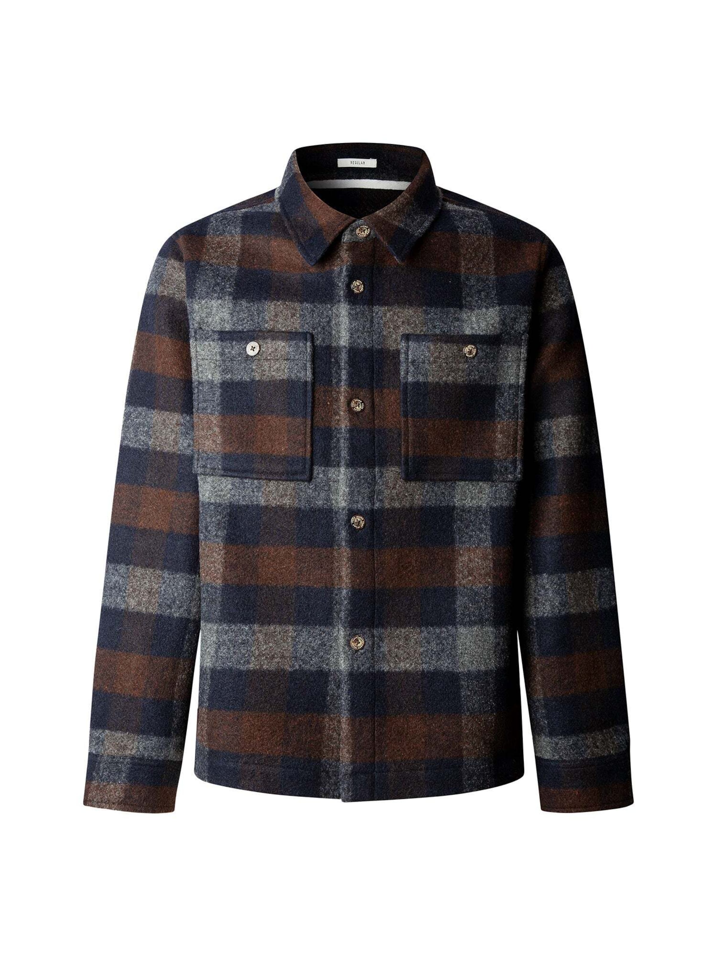Pepe Jeans - Ajuste regular Camisa 'Ruhr' en azul: frente