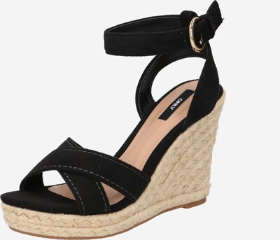 ONLY Sandales 'Amelia-12' en beige / noir, Vue avec produit