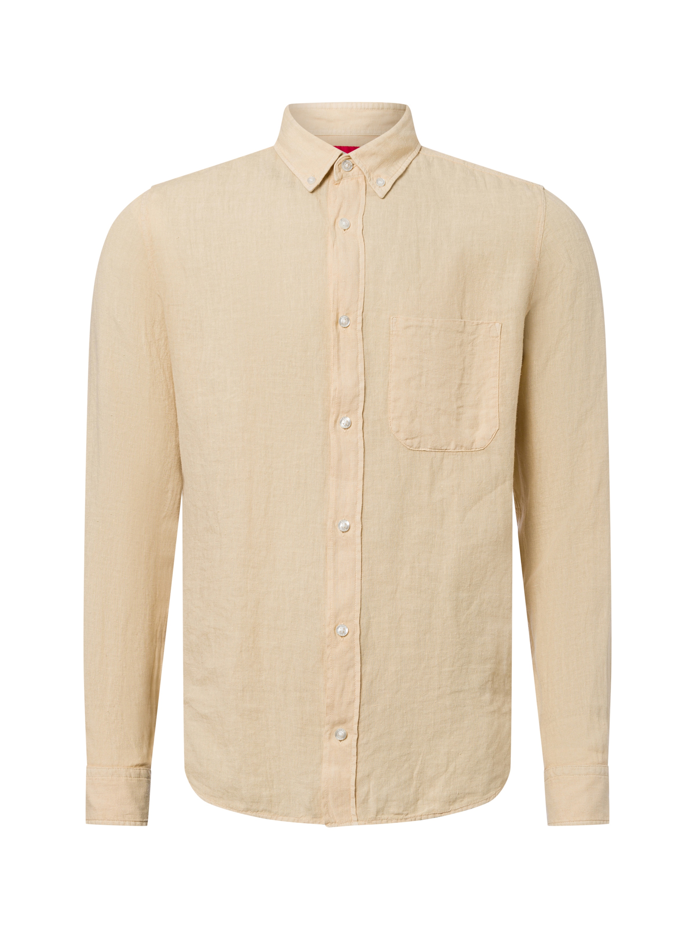 HUGO Regular Fit Hemd ' Ermann ' in Beige: Vorderseite