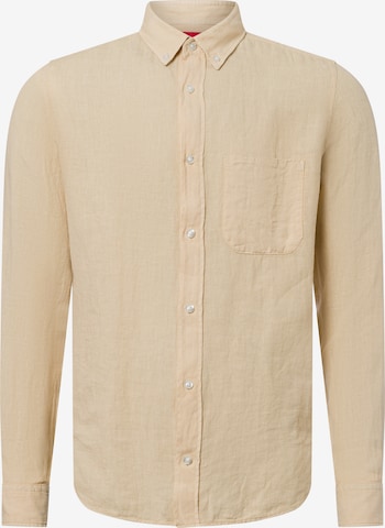 HUGO Regular Fit Hemd ' Ermann ' in Beige: Vorderseite