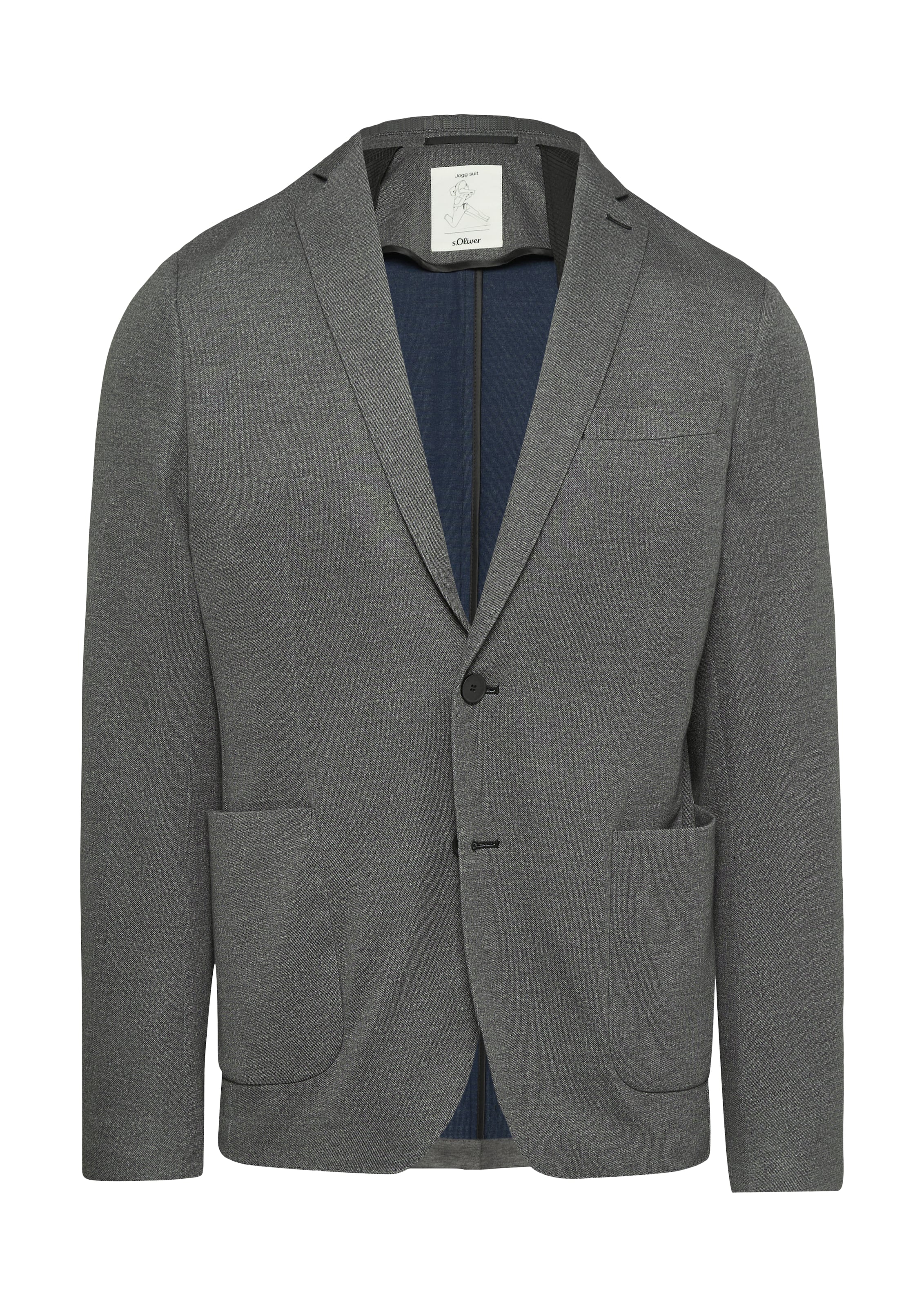 Coupe slim Veste de costume s.Oliver BLACK LABEL en gris : devant