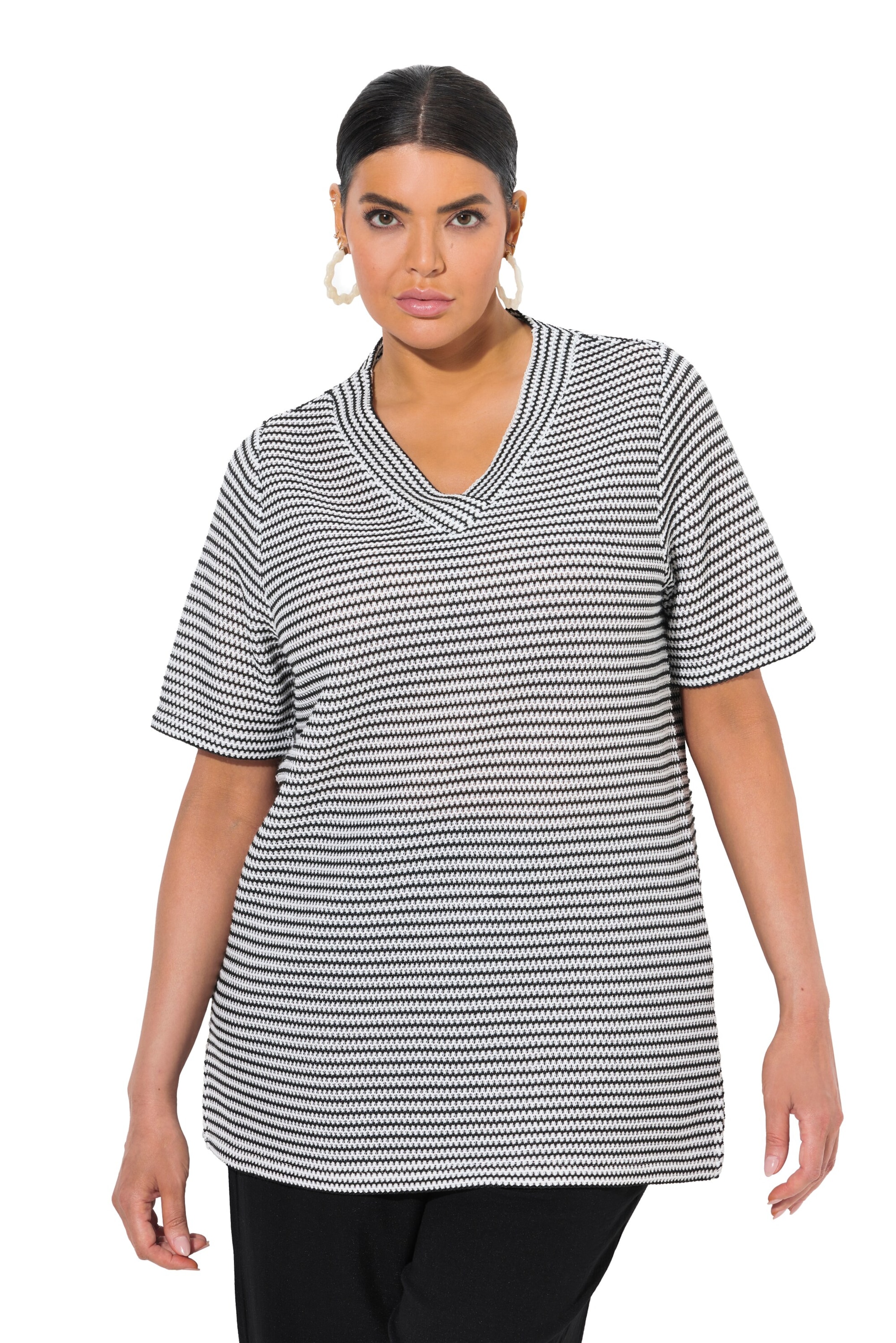 Ulla Popken Sweatshirt in Black: front