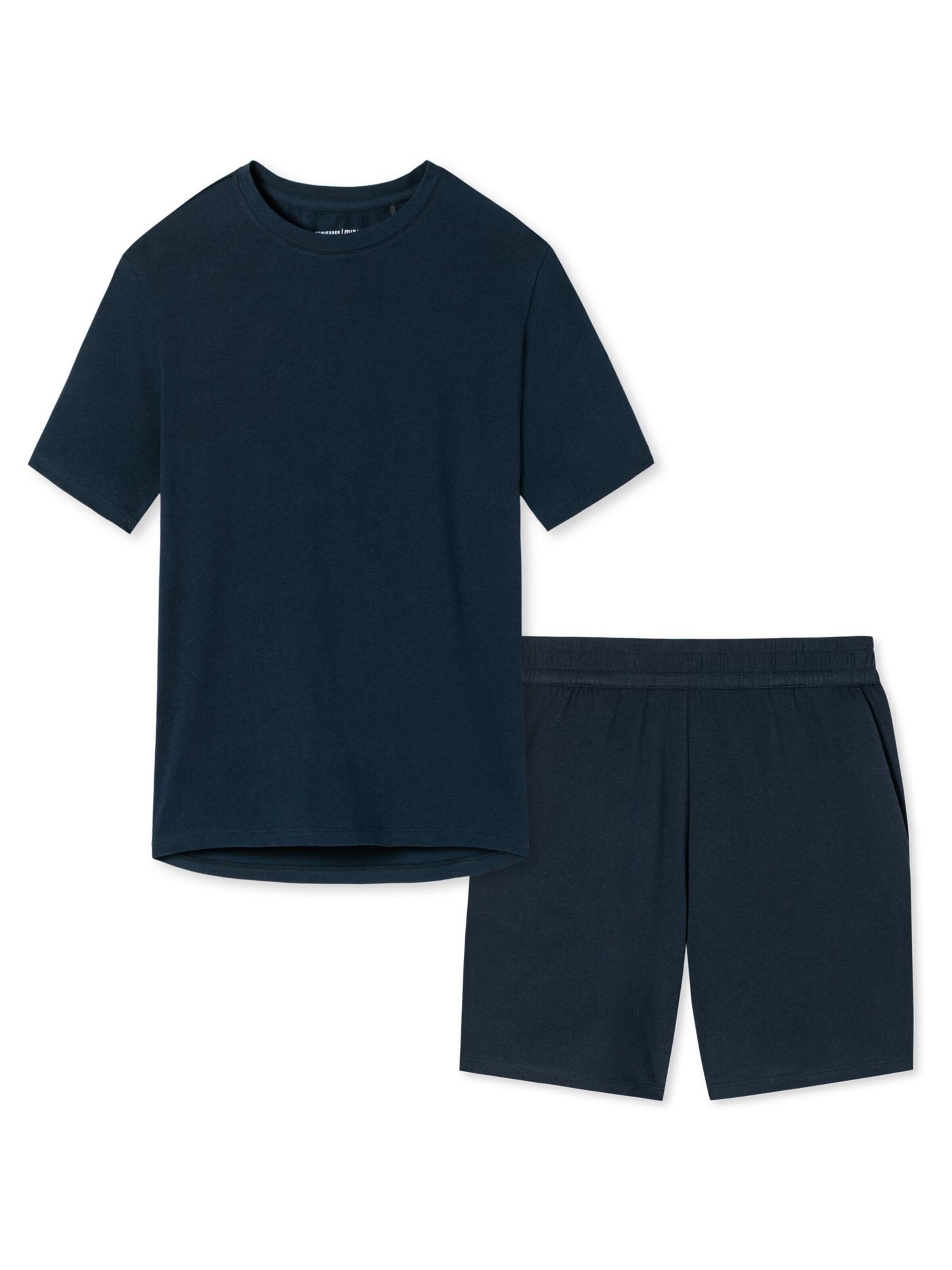 SCHIESSER Pajama 'Organic Cotton' in Blue: front