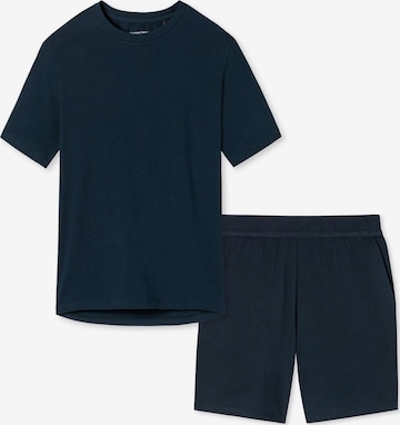 SCHIESSER Pajama 'Organic Cotton' in Blue: front