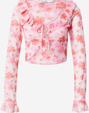NA-KD Blouse in Pink: front