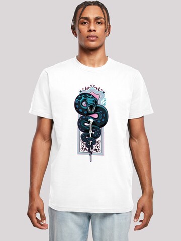 F4NT4STIC Shirt 'Harry Potter Neon Nagini' in Wit: voorkant